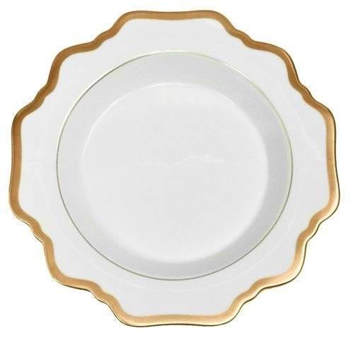 Rim Soup Plate Antique White Gold - Gaines Jewelers