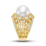 Ring - 13 - 14MM South Sea RING 18KY 1.2CT - Mastoloni - Gaines Jewelers