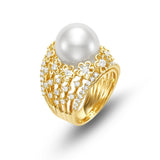 Ring - 13 - 14MM South Sea RING 18KY 1.2CT - Mastoloni - Gaines Jewelers