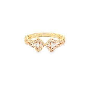 Ring - 18k Yellow Gold Diamond Double Row - Gaines Jewelers