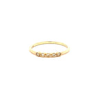 Ring 5 Beaded Bezel Diamonds Yellow Gold - Gaines Jewelers - Gaines Jewelers