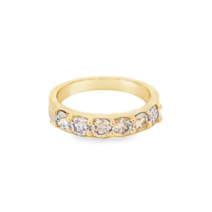 Ring - diamond anniversary band 6=1.07ct 14kt yellow gold - Gaines Jewelers