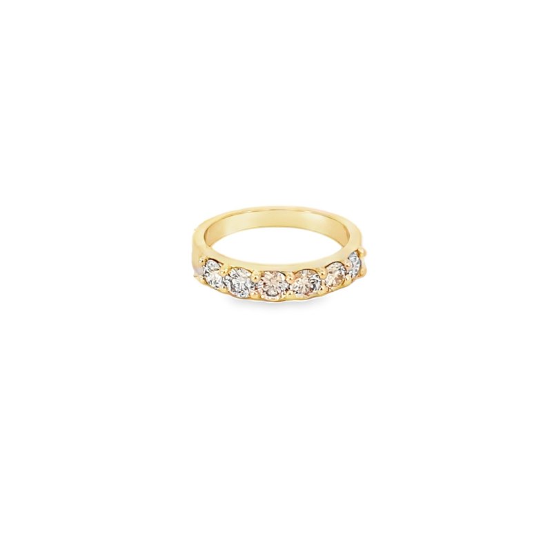 Ring - diamond anniversary band 6=1.07ct 14kt yellow gold - Gaines Jewelers