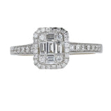 Ring diamond rectangular mosaic - Gaines Jewelers