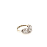 Ring diamond round section chevron sides - Gaines Jewelers