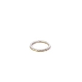 Ring - engraved band 1.5mm 14kt white gold - Gaines Jewelers