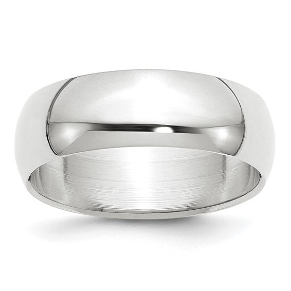 Ring - Man's half round wedding band 7mm - Gaines Jewelers