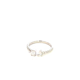 Ring pear - shape & emerald cut diamond with diamond shank - Gaines Jewelers