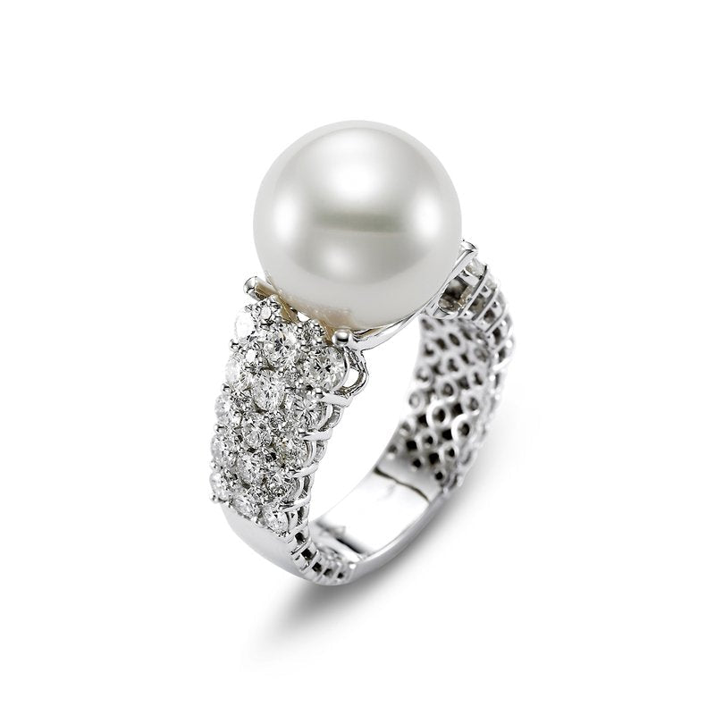 Ring - South Sea Diamond Ring 18K White Gold Mastoloni - Gaines Jewelers