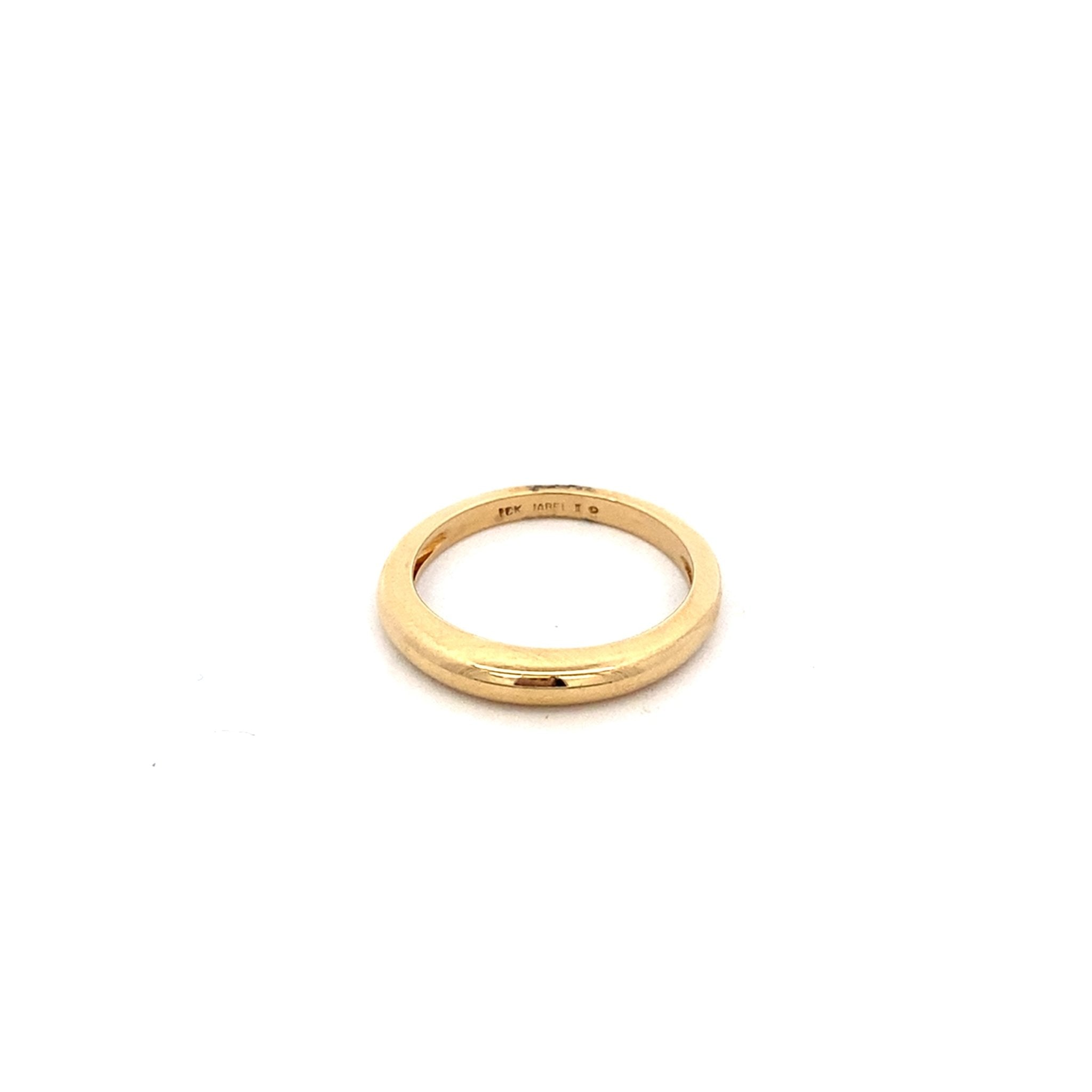 Ring - tapered band heavy 18kt yellow gold - Gaines Jewelers