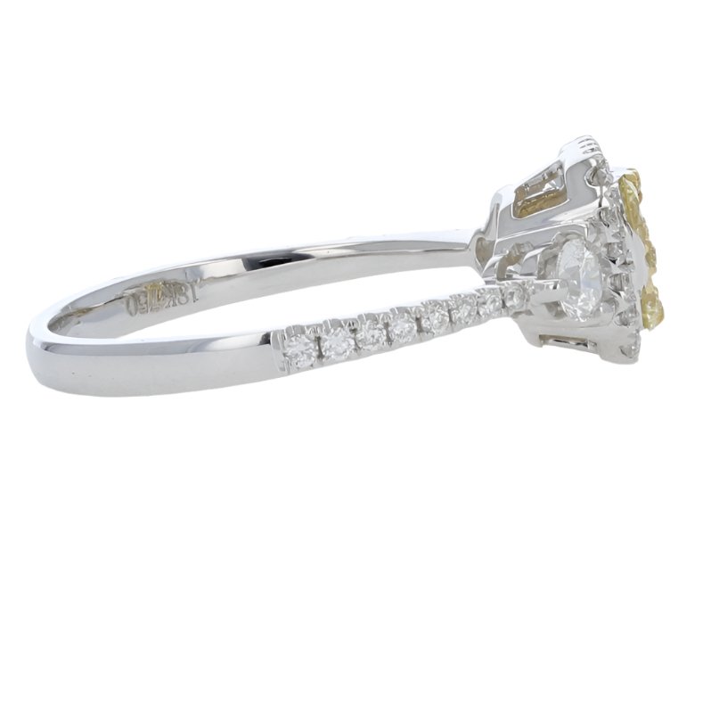 Ring yellow diamond cushion cluster - Gaines Jewelers