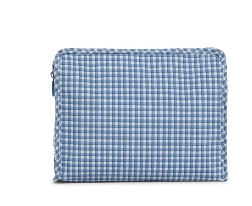 Roadie Rodeo Blue Check Zip Pouch - Gaines Jewelers