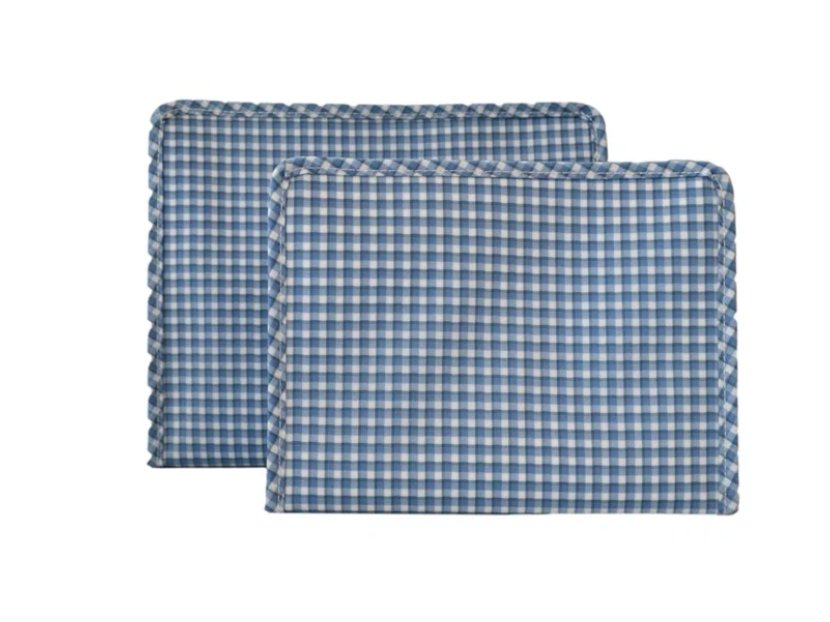 Roadie Rodeo Blue Check Zip Pouch - Gaines Jewelers