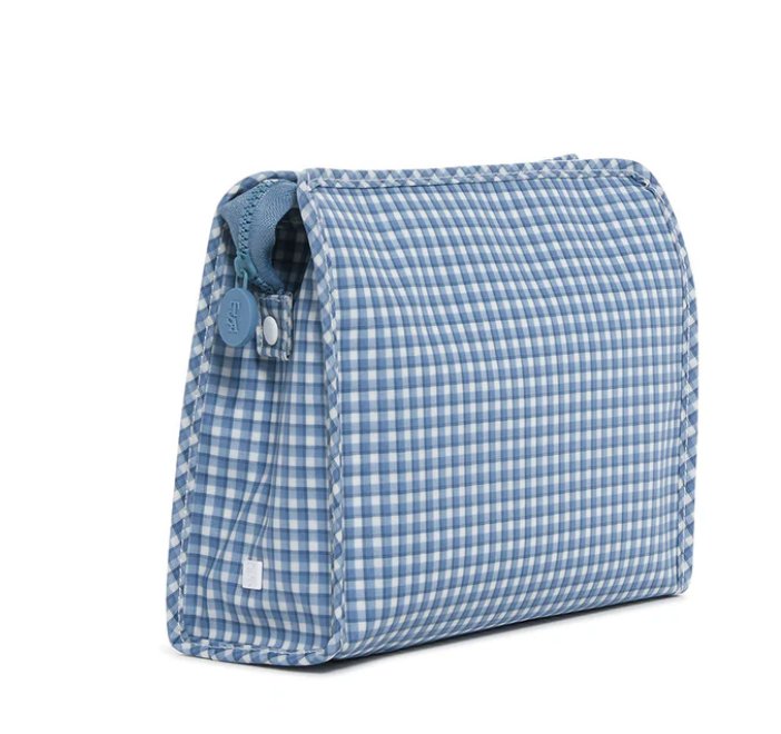 Roadie Rodeo Blue Check Zip Pouch - Gaines Jewelers