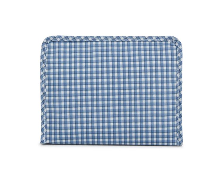 Roadie Rodeo Blue Check Zip Pouch - Gaines Jewelers