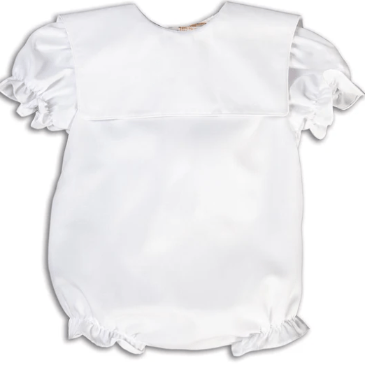 Rosalina Girls' Sqaure Collar Bubble Solid White - Gaines Jewelers