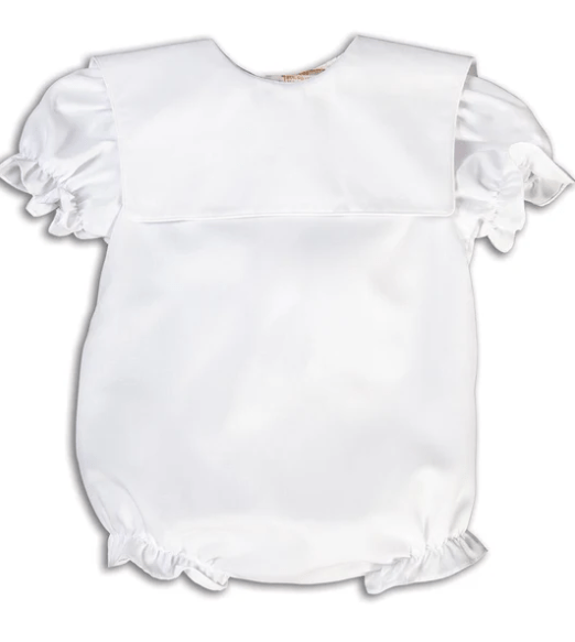 Rosalina Girls' Sqaure Collar Bubble Solid White - Gaines Jewelers