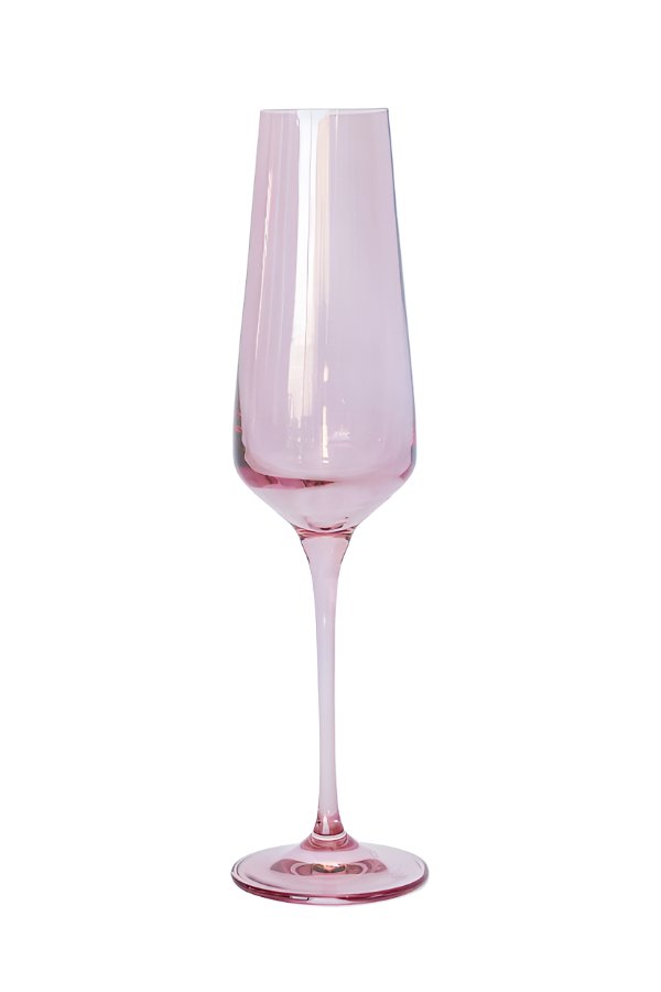 Rose Champagne Flute - Estelle Colored Glass - Gaines Jewelers