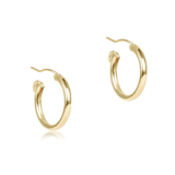 Round Gold 0.5" Hoop - Smooth - enewton - Gaines Jewelers