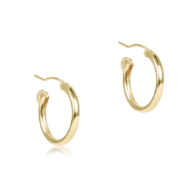 Round Gold 0.5" Hoop - Smooth - enewton - Gaines Jewelers