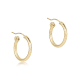 Round Gold 0.5" Hoop - Textured - enewton - Gaines Jewelers