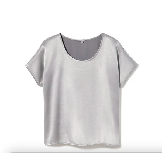 Roxxy Satin Tee Dark Silver - PJ Harlow - Gaines Jewelers