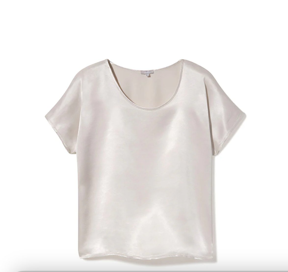 Roxxy Satin Tee Egg Nog - PJ Harlow - Gaines Jewelers