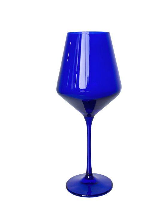 Royal Blue Wine Stemware - Estelle Colored Glass - Gaines Jewelers