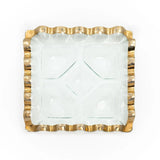 Ruffle Square Chip & Dip 15.5" - Annie Glass - Gaines Jewelers