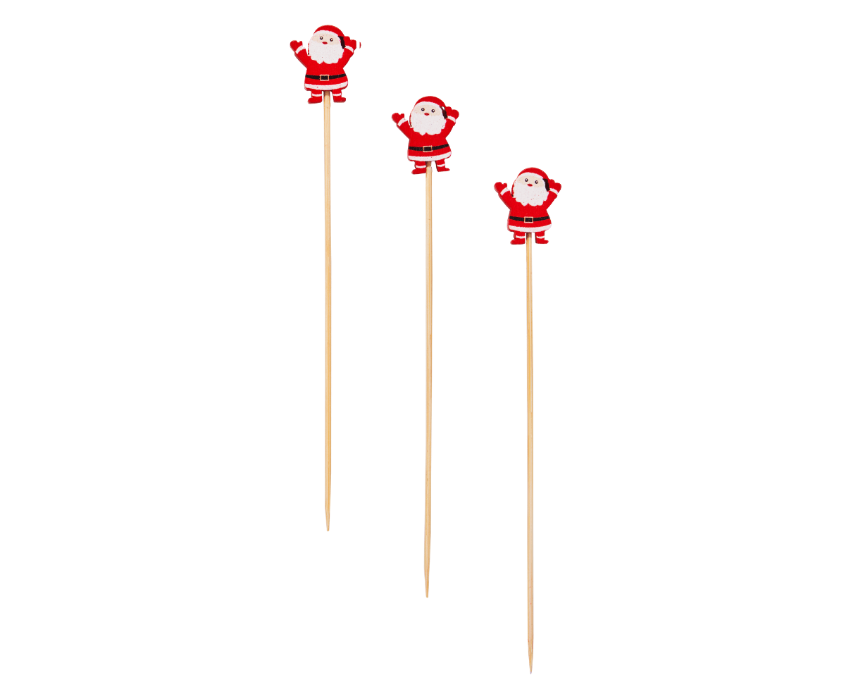 Santa Large Cocktail Picks - 30pk - Sophistiplate - Gaines Jewelers
