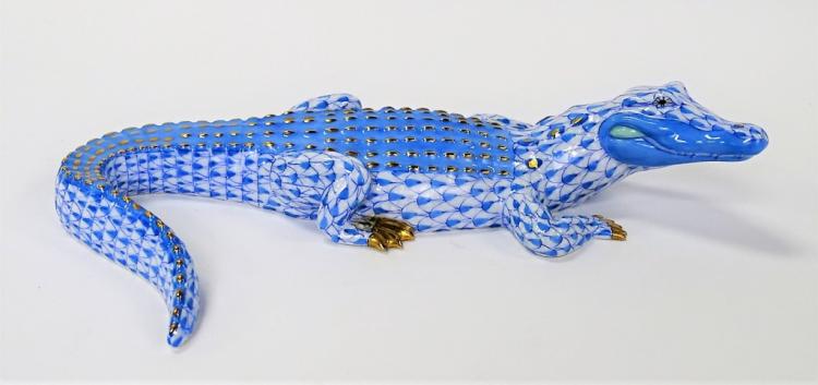 Sapphire Alligator - Herend - Gaines Jewelers