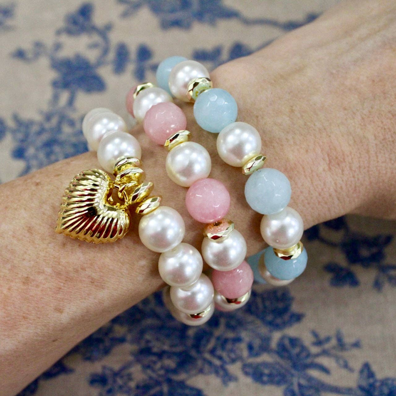 Savannah Bracelet - Pale Blue - Traci's Beads - Gaines Jewelers