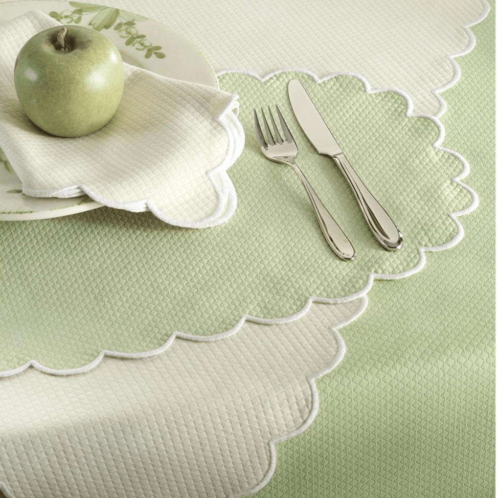 Savannah Garden 120" Round Spring Green - Matouk - Gaines Jewelers