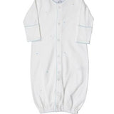 Scallop Dot Converter Gown- White & Blue Dots - Gaines Jewelers