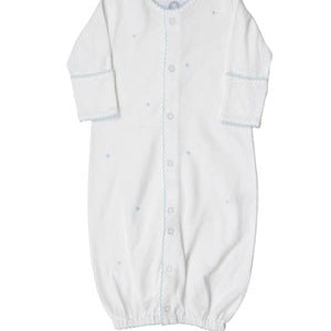 Scallop Dot Converter Gown- White & Blue Dots - Gaines Jewelers