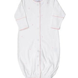 Scallop Dot Converter Gown- White & Pink Dots - Gaines Jewelers