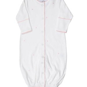 Scallop Dot Converter Gown- White & Pink Dots - Gaines Jewelers