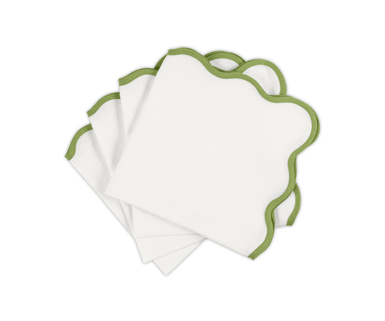 Scallop Edge Napkins 22 x 22 - Set of 4 Grass - Matouk - Gaines Jewelers