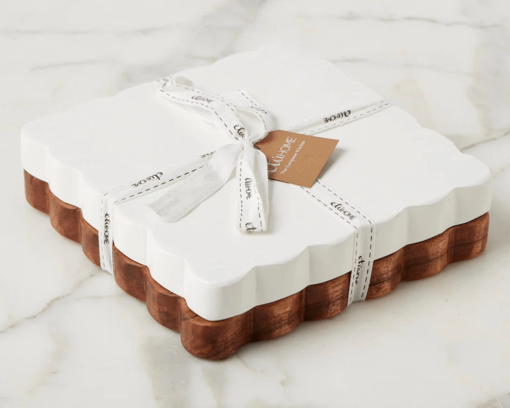 Scalloped Appetizer Cheese Board - Set of 2 - Etu Home - Gaines Jewelers