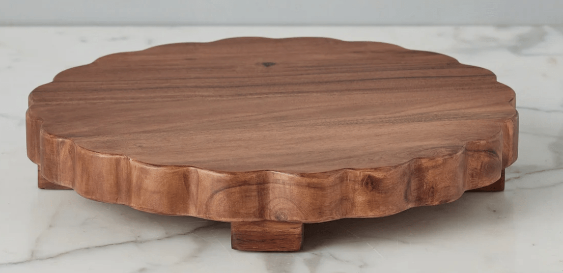 Scalloped Trivet Riser, Large Round, Natural - Etu Home - Gaines Jewelers