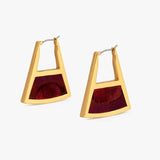 Scarlett Double Sided Triangle Hoop - Brackish - Gaines Jewelers