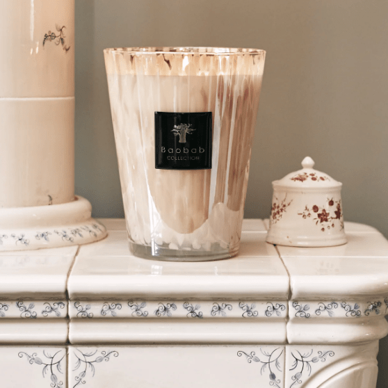 Scented Candle White Pearls - Baobab - Gaines Jewelers