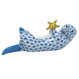**Sea Otter with Starfish - Blue - Herend - Gaines Jewelers