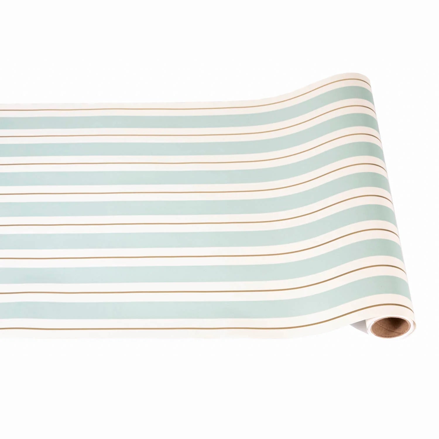 Seafoam & Gold Awning Stripe Runner - Gaines Jewelers