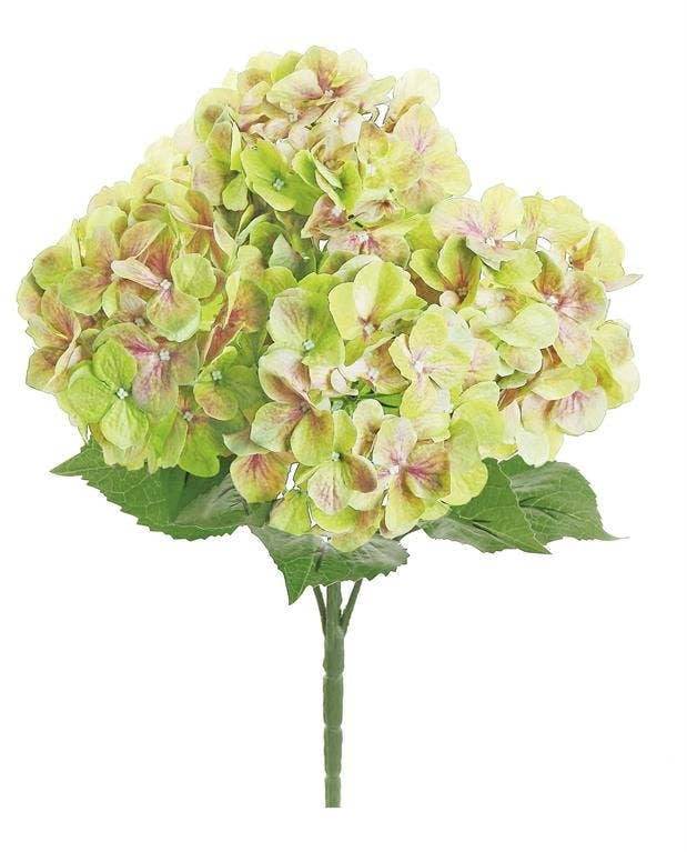Select Artificials, Inc. - Garden Hydrangea Bush X5, 21", Rose/green, 3D - Gaines Jewelers