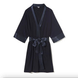 Shala Rib Knit Robe Navy - PJ Harlow - Gaines Jewelers