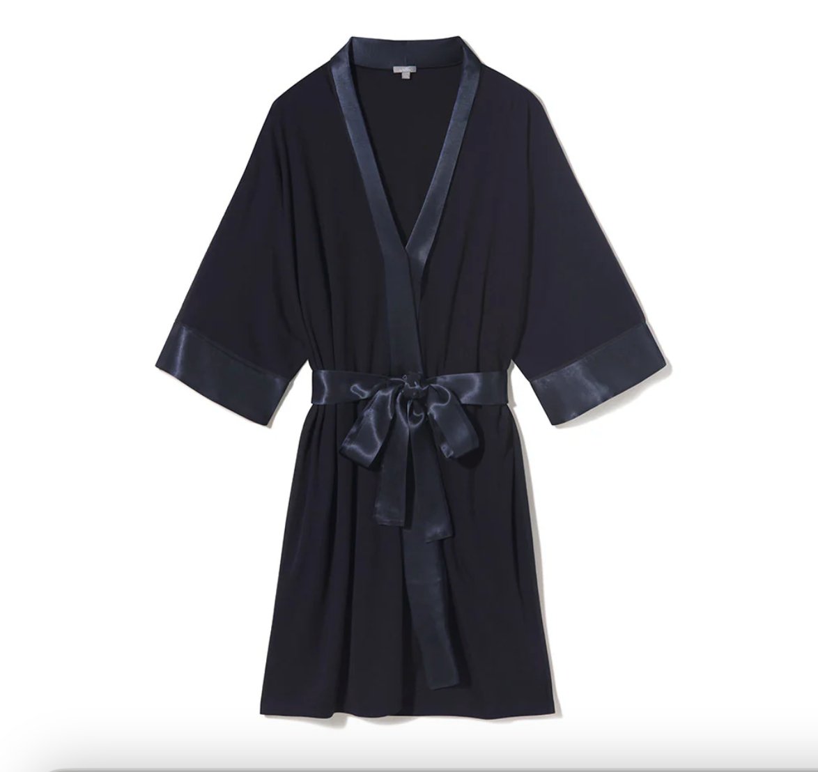 Shala Rib Knit Robe Navy - PJ Harlow - Gaines Jewelers