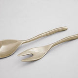 SIERRA MODERN Maia Lg Salad Servers (Shiny Gold) - Beatriz Ball - Gaines Jewelers