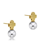 Signature Cross Mixed Metal Stud - Classic Sterling - enewton - Gaines Jewelers