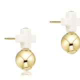 Signature Cross Off - White Stud - Gold - Enewton - Gaines Jewelers